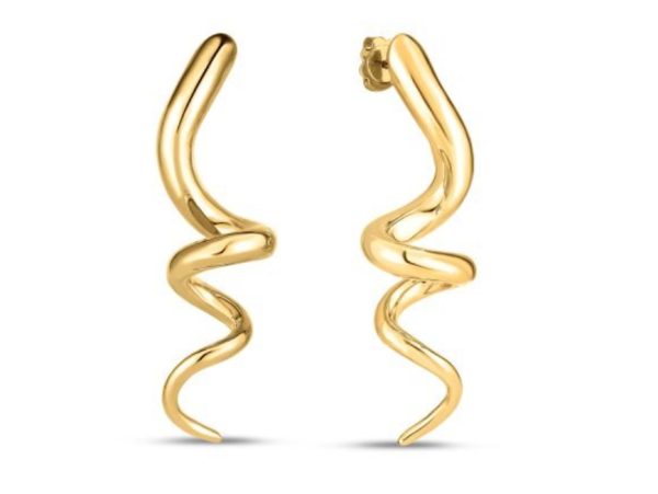 Screenshot 2025-07-26 154545 Roberto Coin 18K YELLOW DESIGNER GOLD SPIRAL EARRINGS