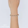 Shy Creation Kate 1.13CT DIAMOND EMERALD RIBBED BANGLE