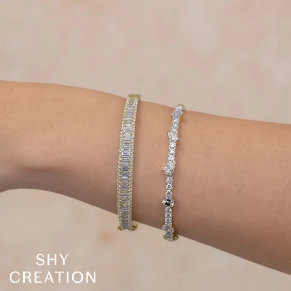 Shy Creation Kate 2.86CT DIAMOND BAGUETTE BANGLE