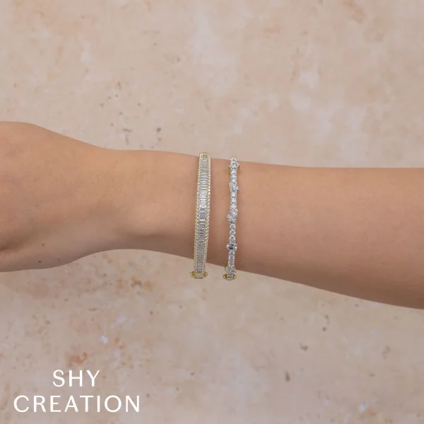 Shy Creation Kate 2.86CT DIAMOND BAGUETTE BANGLE
