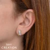Shy Creation Kate 0.32CT DIAMOND PAVE "X" STUD EARRING
