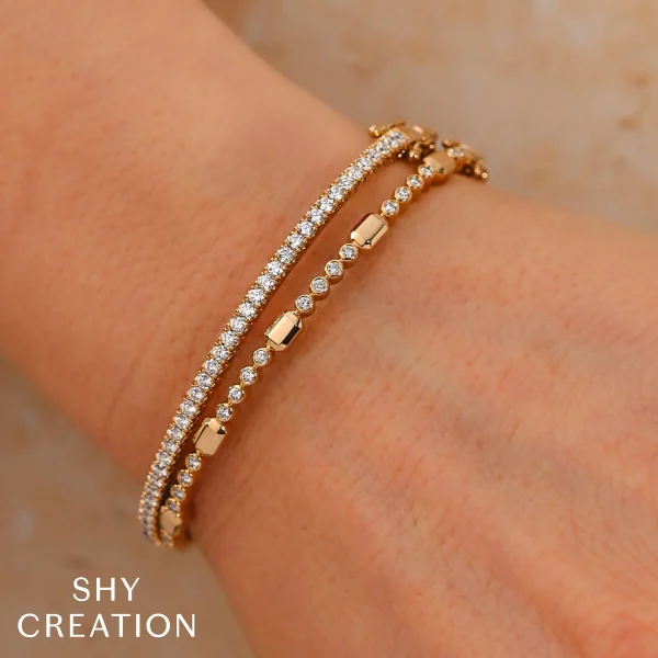 WEB_ALT_SC55027185ZS_8787fb92-268e-475b-9a89-a141bfbe7493_1800x1800 Shy Creation Bailey 0.30CT DIAMOND BEZEL GEO CUT BANGLE