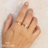 Shy Creation Jackie 0.06CT DIAMOND & CULTURED PEARL RING