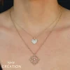 Shy Creation Kate 0.31CT DIAMOND PAVE HEART NECKLACE