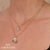 Shy Creation Kate 0.09CT DIAMOND PAVE HEART NECKLACE