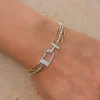 Shy Creation Kate 2.05CT DIAMOND TENNIS PAPER CLIP LINK BRACELET
