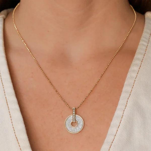 WEB_ALT_SC55028050RD_8ea9e856-9af8-44a0-9462-fd6cda453f97_1800x1800 Shy Creation KATE 0.45CT DIAMOND BAGUETTE PAVE CIRCLE FACETED BALL CHAIN NECKLACE