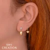 Shy Creation Kate 0.07CT DIAMOND HEART GEO CUT EARRING