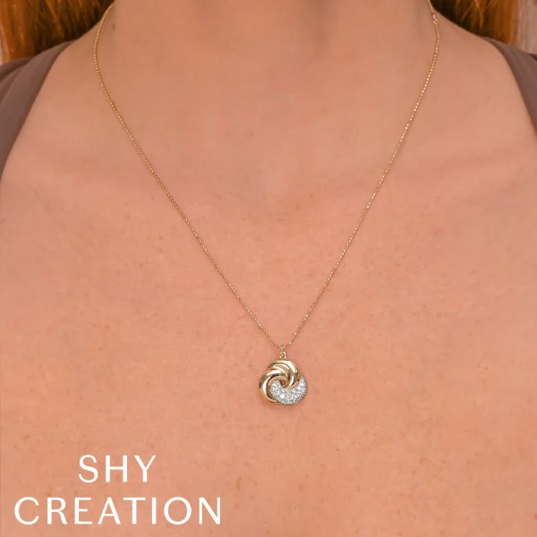 WEB_ALT_SC55028688RD_ce08b00b-c6c8-41a3-a9d3-bf9f17c5b121_1800x1800 Shy Creation Kate 0.44CT DIAMOND PAVE LOVE KNOT FACETED BALL CHAIN NECKLACE