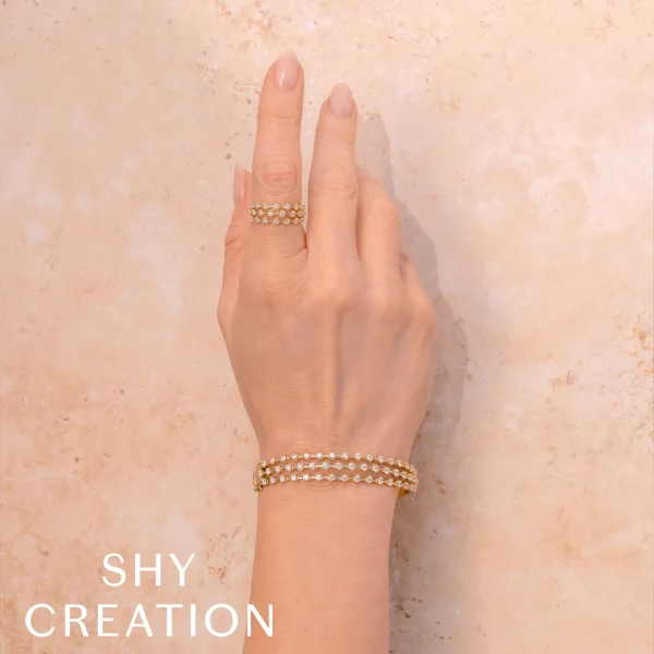 Shy Creation Diana 2.24CT DIAMOND CROWN SETTING BANGLE