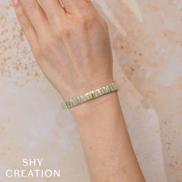 Shy Creation Kate 0.36CT DIAMOND GEO CUT BANGLE