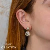 Shy Creation Kate 0.50CT DIAMOND GEO CUT PYRAMID EARRING