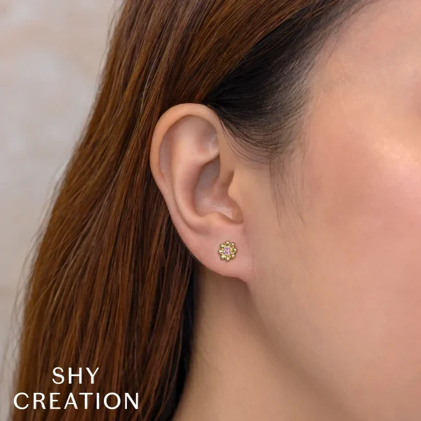 WEB_ALT_SC55029143_96087fb6-9403-4e98-94ca-05daf83585f8_1800x1800 Shy Creation Kate 0.06CT PINK SAPPHIRE FLOWER STUD EARRING