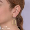 Shy Creation Kate 0.63CT DIAMOND RIBBED PIPE EARRING