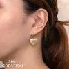 Shy Creation Kate 0.26CT DIAMOND HEART STAR MATTE EARRING