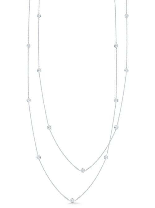 001316AW3615-bCAO9QoUbxDEXEk.z Roberto Coin 18K GOLD DIAMONDS BY THE INCH 15 STATION NECKLACE