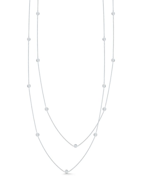 Roberto Coin 18K GOLD DIAMONDS BY THE INCH 15 STATION NECKLACE