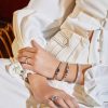 Roberto Coin 18K GOLD LOVE IN VERONA NARROW WIDTH DIAMOND ACCENT BANGLE