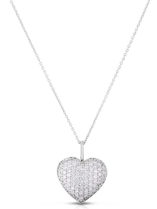 111453AWCHX0-96nR7h5p5RGT3Kt.z Roberto Coin 18K WHITE GOLD TINY TREASURE DIAMOND HEART NECKLACE