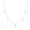Roberto Coin 18K WHITE GOLD DIAMONDS BY THE INCH DANGLING 5 STATION NECKLACE