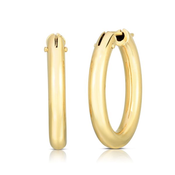 Roberto Coin 18K YELLOW DESINGER GOLD LARGE OVAL THE PERFECT HOOP® EARRINGS