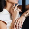 Roberto Coin 18K GOLD LOVE IN VERONA NARROW WIDTH DIAMOND ACCENT BANGLE