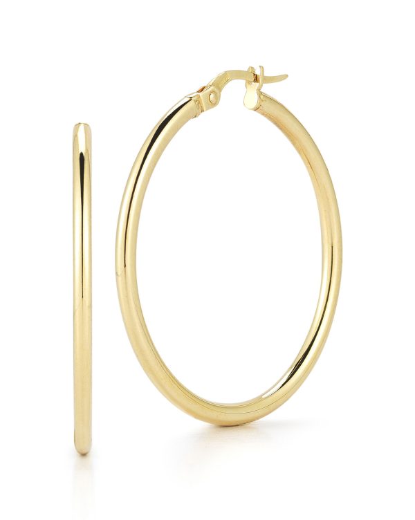 Roberto Coin  18K DESIGNER GOLD THE PERFECT HOOP® MEDIUM EARRINGS