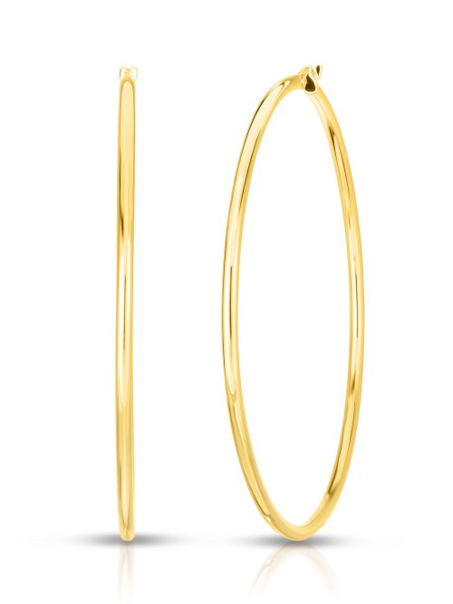 5560251AYER0-OxQWYv5qiQpaiOX.z Roberto Coin 18K DESIGNER GOLD THE PERFECT HOOP® EXTRA LARGE EARRINGS