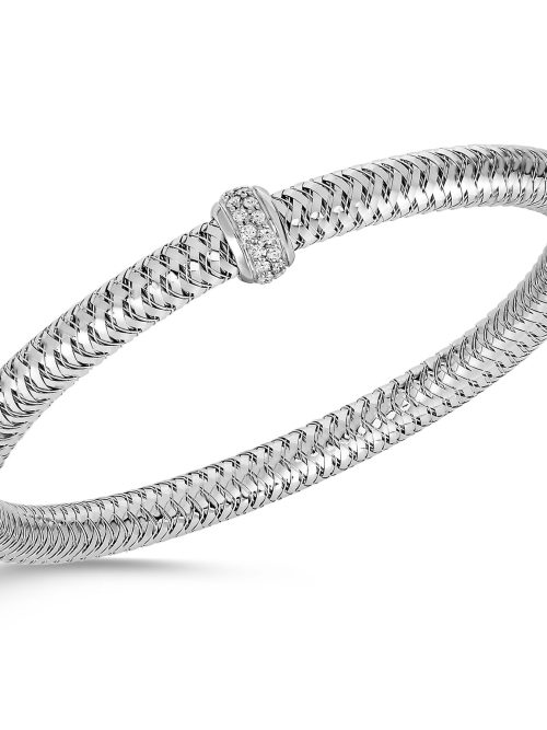 557183AWBAX0-rIsHk6hk4vRqsLB.z Roberto Coin 18K WHITE GOLD PRIMAVERA DIAMOND ACCENT BRACELET