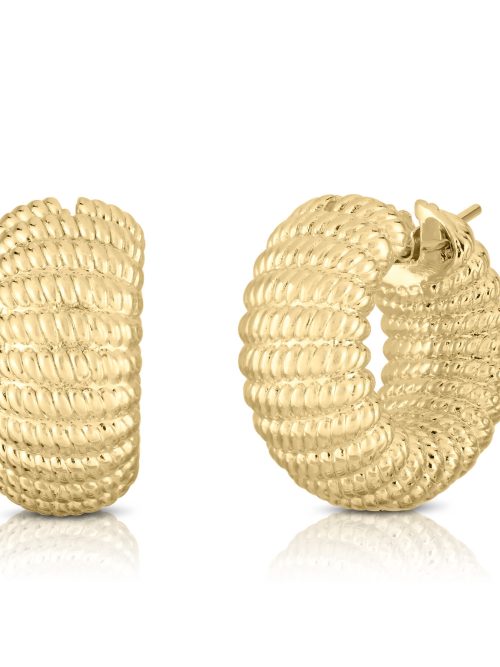 6740573AYER0-cJD5mbMLLtdkYgN.z Roberto Coin 18K Y CHIC & SHINE HOOP ER