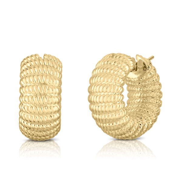 Roberto Coin  18K Y CHIC & SHINE HOOP ER