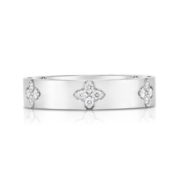 Roberto Coin 18K GOLD LOVE IN VERONA NARROW DIAMOND ACCENT RING