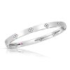 Roberto Coin 18K GOLD LOVE IN VERONA NARROW WIDTH DIAMOND ACCENT BANGLE
