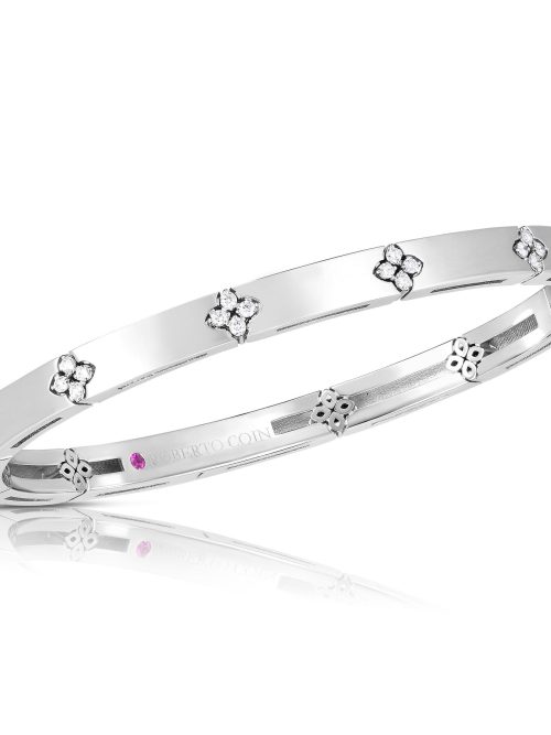 8882970AWBAXP-eNcOfXUCS1iDORN.z Roberto Coin 18K GOLD LOVE IN VERONA NARROW WIDTH DIAMOND ACCENT BANGLE