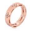 Roberto Coin 18K GOLD LOVE IN VERONA NARROW DIAMOND ACCENT RING