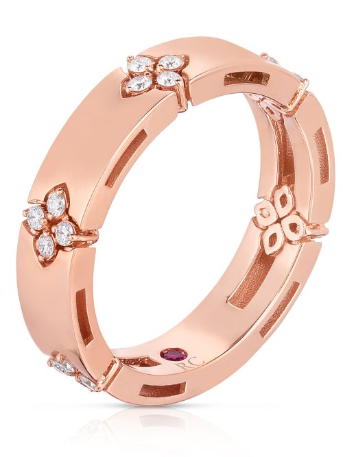 8882970AX65X-1-tSJeyisZPFX1Niw.z Roberto Coin 18K GOLD LOVE IN VERONA NARROW DIAMOND ACCENT RING