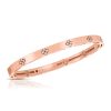 Roberto Coin 18K GOLD LOVE IN VERONA NARROW WIDTH DIAMOND ACCENT BANGLE