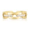 Roberto Coin 18K YELLOW GOLD NAVARRA HARD CHAIN LINK DIAMOND RING