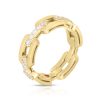 Roberto Coin 18K YELLOW GOLD NAVARRA HARD CHAIN LINK DIAMOND RING