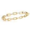 Roberto Coin 18K YELLOW GOLD NAVARRA HARD CHAIN LINK DIAMOND BANGLE