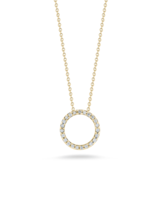 Screenshot 2025-08-23 123609 Roberto Coin 18K GOLD TINY TREASURES SMALL DIAMOND CIRCLE NECKLACE