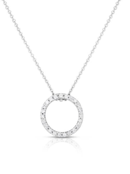 Screenshot 2025-08-23 151456 Roberto Coin 18K GOLD TINY TREASURES SMALL DIAMOND CIRCLE NECKLACE
