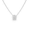 Roberto Coin 18K WHITE GOLD DIAMONDS BY THE INCH BEZEL SET SOLITAIRE NECKLACE