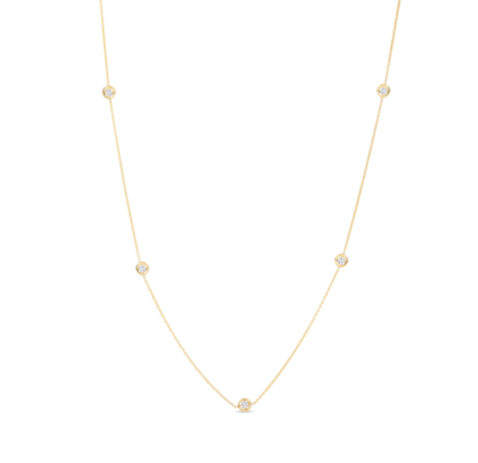 Screenshot 2025-08-23 162034 18K YELLOW GOLD DIAMONDS BY THE INCH 7 STATION NECKLACE