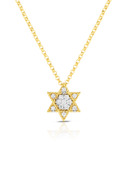 Screenshot 2025-08-29 113510 Roberto Coin 18K YELLOW/WHITE GOLD PRINCESS DIAMOND STAR OF DAVID NECKLACE