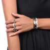 Roberto Coin 18K GOLD LOVE IN VERONA NARROW WIDTH DIAMOND ACCENT BANGLE