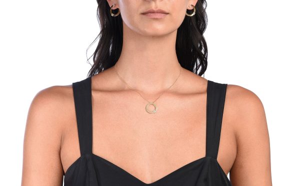 Roberto Coin 18K GOLD LOVE IN VERONA CIRCLE OF LIFE DIAMOND FLOWER NECKLACE