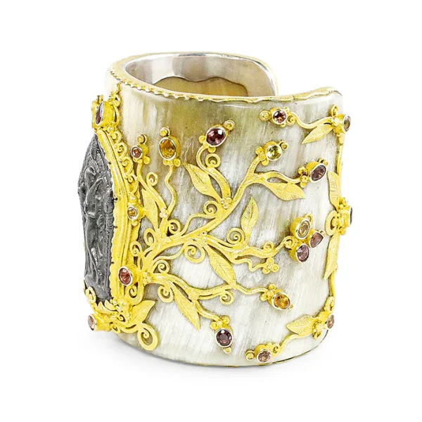 B-12753_38_500_2 Carolyn Tyler "Angkor" Cuff Bracelet