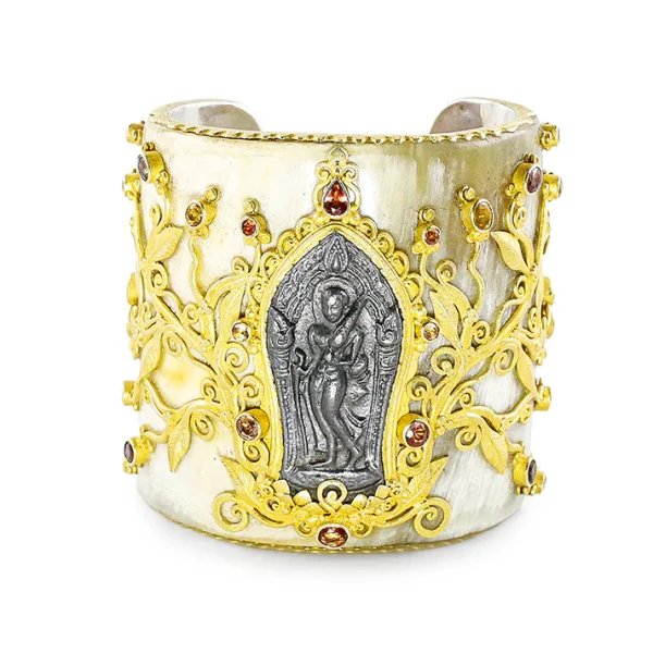 B-12753_38_500_3 Carolyn Tyler "Angkor" Cuff Bracelet