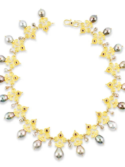 Carolyn Tyler "Fleur de Lys" Collar Necklace